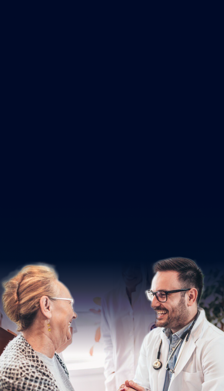 doctor and patient smiling