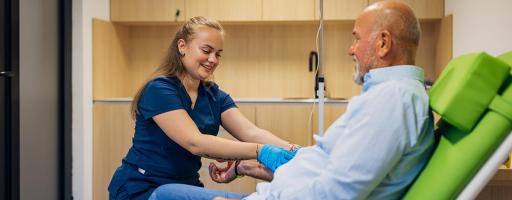 nurse with patient