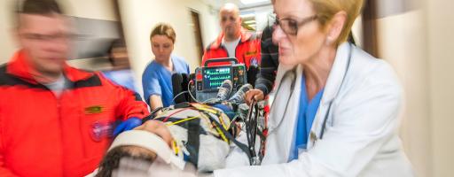 Blurred emergency in hospital