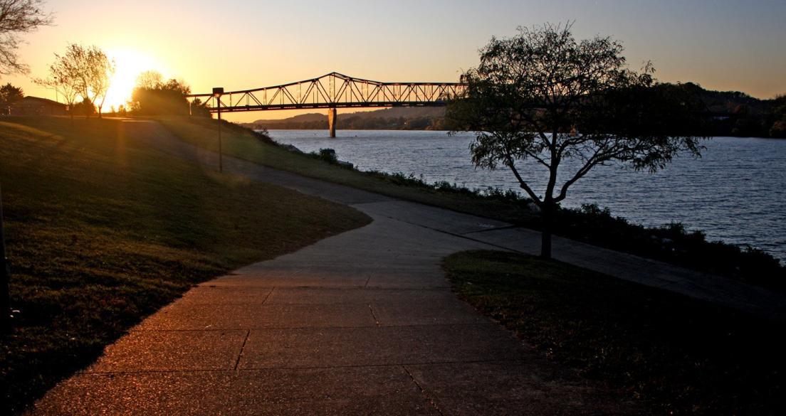 Robert C. Byrd Bridge at sunset