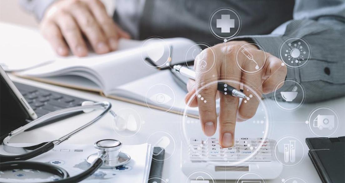 doctor with calculator