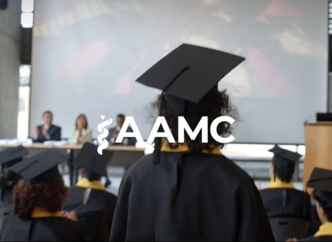 AAMC logo overlaid on graduate